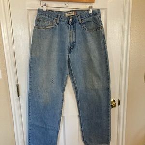 Mens Levi Light Wash Blue Jeans - 34Wx32L